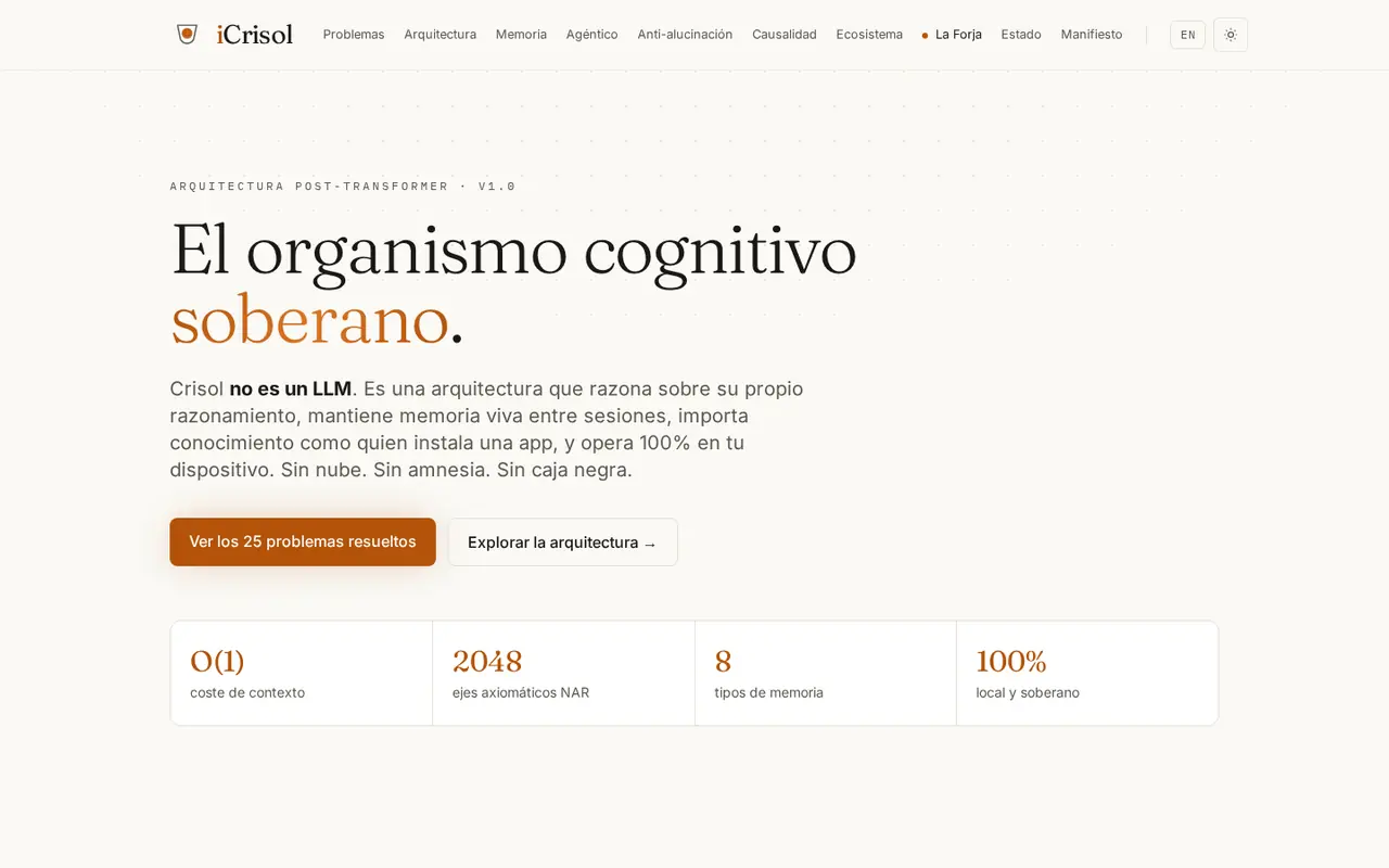 Portada de iCrisol: «El organismo cognitivo soberano» y cuatro cifras clave