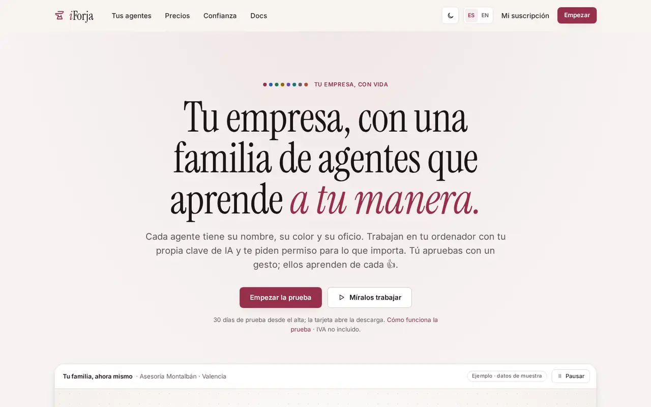 Portada: una familia de agentes que trabaja en tu ordenador, con tu clave